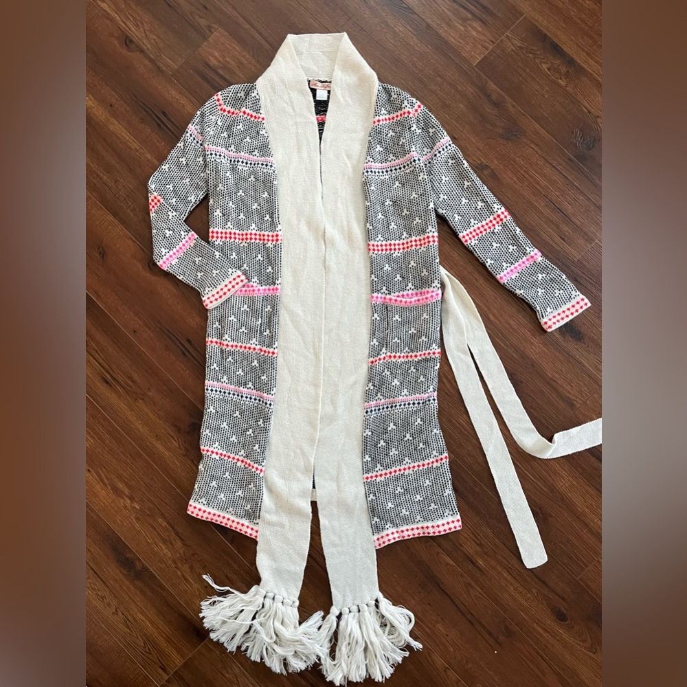 Mara Hoffman Long Belted Knit Cardigan Sweater Sm - Med